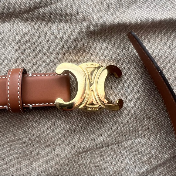 Celine Triomphe Medium Calfskin Leather Belt 85 - Picture 11 of 16
